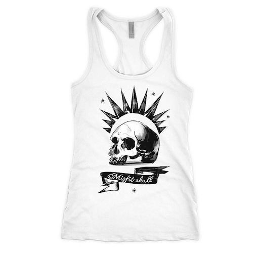 Chloe Price Tank Top Racerback Style With Misfit Skull Print