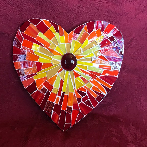 Stained Glass Mosaic Heart