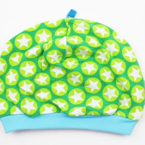 Taglia Cappuccio 42-45 cm KU Stars foderato verde/turchese