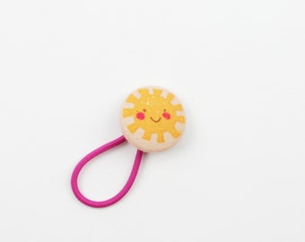 Hair tie 23 mm sun dark yellow/pink