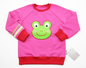 Pulli Gr. 104 Frosch pink/rot