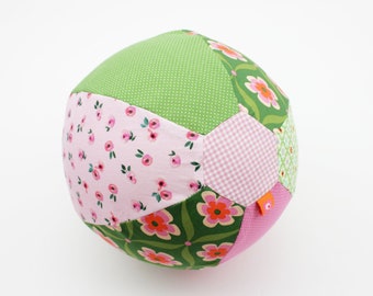 Balloon cover/ball flowers pink/green