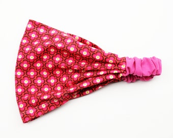 Bandana/Haarband Blümchen pink/rot