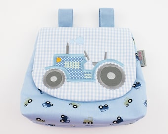 Lenkertasche/Fahrradtasche Traktor hellblau/hellblau