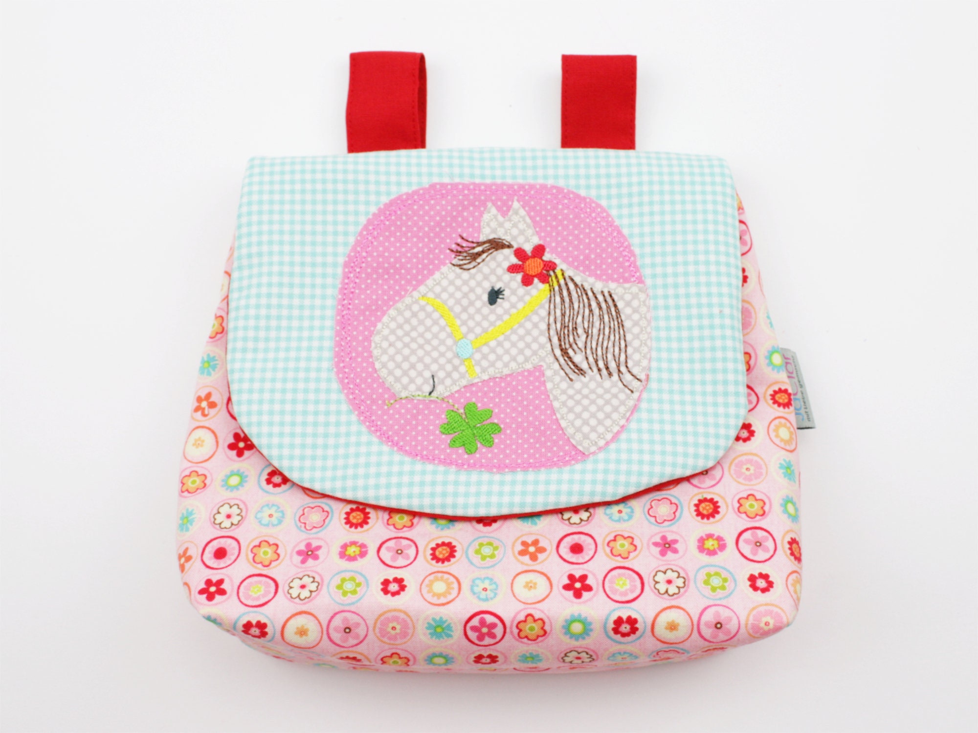 Lenkertasche/Fahrradtasche Pferdchen rosa/rot - Etsy.de