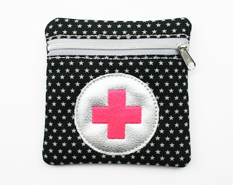 First aid bag stars black/grey 11 x 11 cm