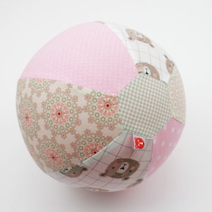 Luftballonhülle/Ball Bären rosa/beige Bild 1