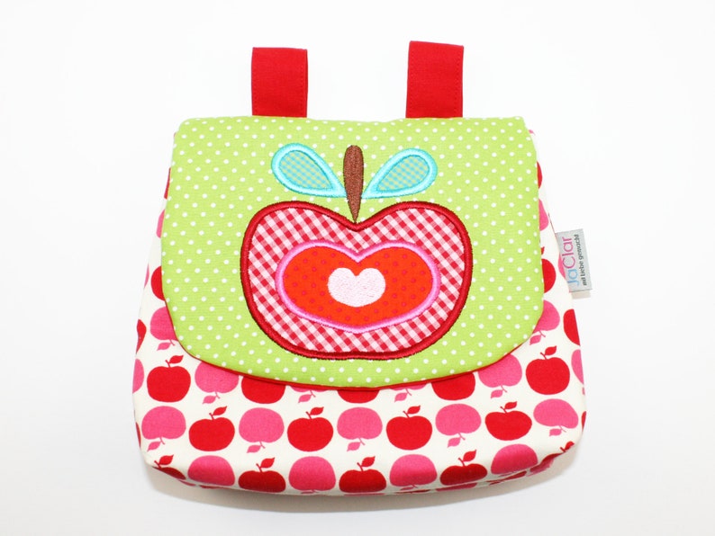 Lenkertasche/Fahrradtasche Äpfelchen grün/rot Bild 1