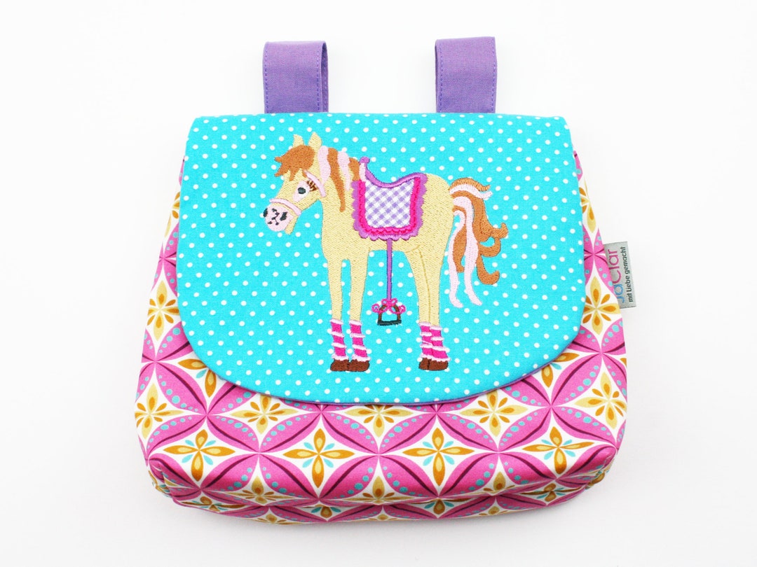 Handlebar Bag/pannier Horse Pink/turquoise Etsy