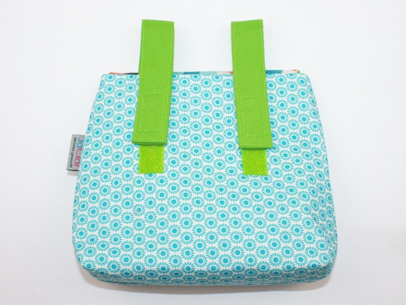 Handlebar bag/pannier elephants turquoise/green image 2