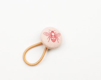 Haargummi 20 mm      Biene lachsrosa/pink