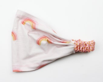 Bandana/Haarband Regenbogen rosa/pastell