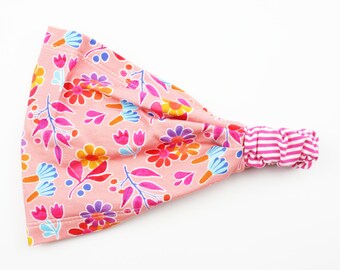 Bandana/Haarband Blümchen rosa/pink