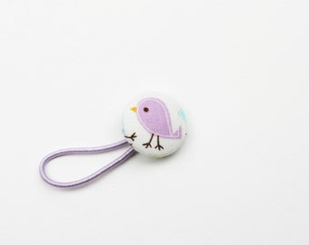 Hair tie 23 mm bird purple/purple