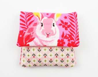 Tampon pouch/mini purse rabbit pink/red