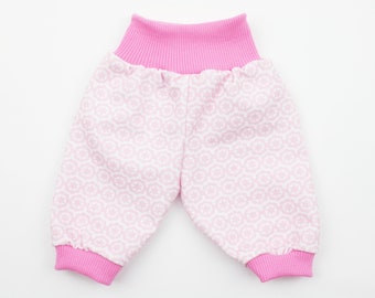 Puppenhose lang  alle Größen Sternchen rosa/weiss