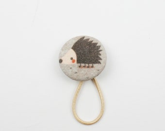 Hair tie 30 mm hedgehog beige/brown