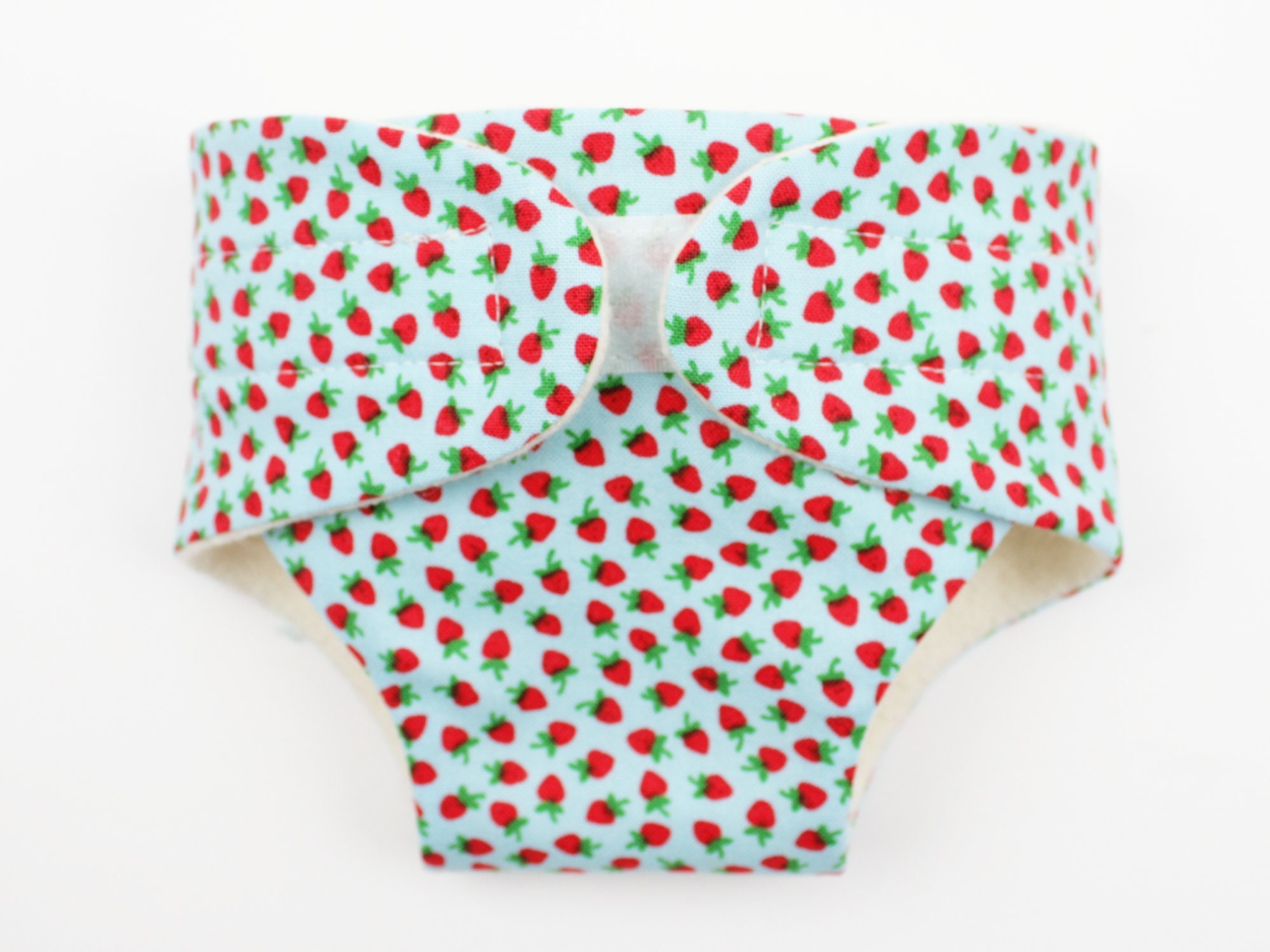 Pannolino per bambola tutte le taglie mini fragole turchese chiaro