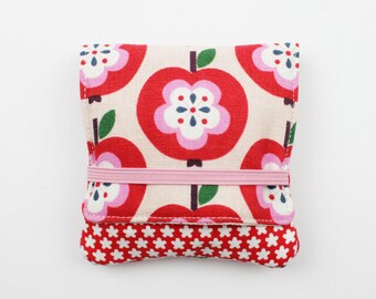 Tampon and panty liner pouch apples red/beige