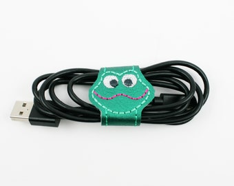 Cable animal/cable tie frog green