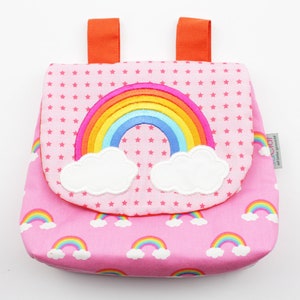 Handlebar bag/pannier rainbow pink/orange