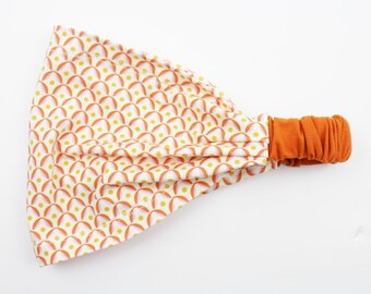 Bandana/hairband graphic pattern light yellow/orange