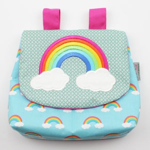 Handlebar bag/pannier rainbow blue/pink