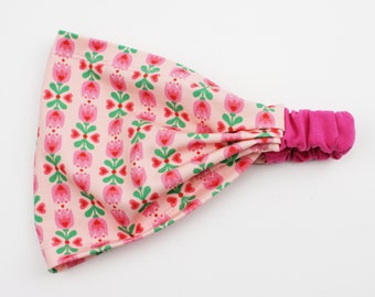 Bandana/Haarband Blümchen rosa/pink