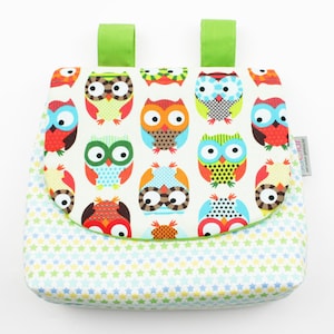 Handlebar bag/pannier Owls colorful/green image 1