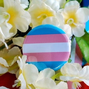 Transgender Pride Flag Accessories  1.25 inch - Pins, Magnets, Keychains, Shoe Charm