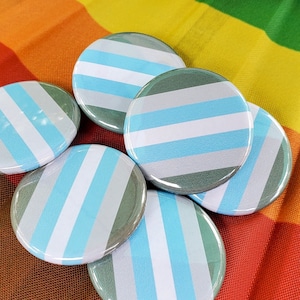 Demiboy Pride Flag 1.25 inch Accessories - Pins, Magnets, Keychains, Shoe Charm