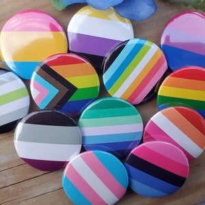 Pride Flag buttons 2 sizes LGBT badge