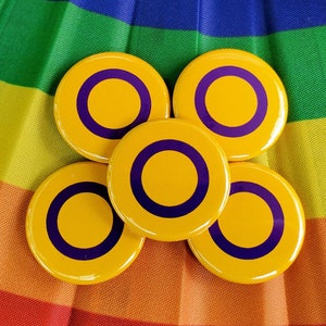 Intersex Pride Flag 1.25 inch Accessories - Pins, Magnets, Keychains, Shoe Charm