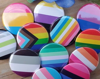 Pride Flag buttons 2 sizes LGBT badge