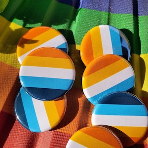 Aroace Pride Flag 1.25 inch Accessories - Pins, Magnets, Keychains, Shoe Charm