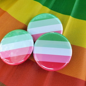 Abrosexual Pride Flag 1.25 inch Accessories - Pins, Magnets, Keychains, Shoe Charm