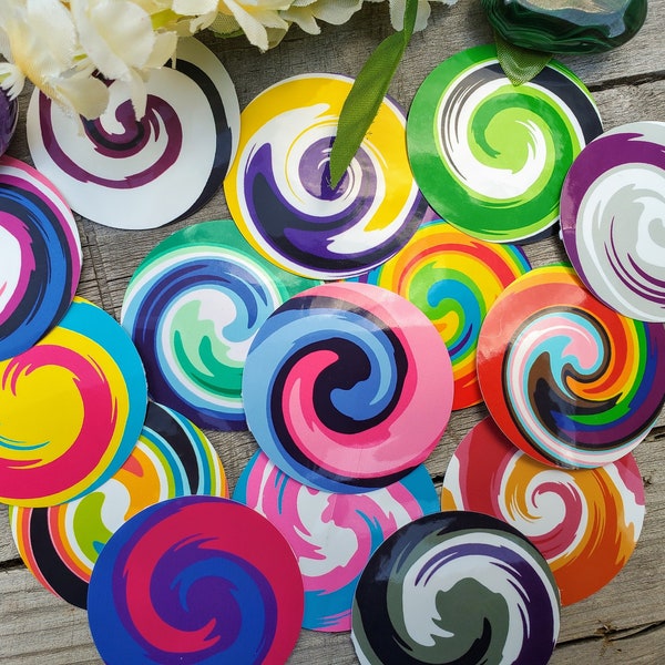 Pride Color Swirl Stickers subtle pride