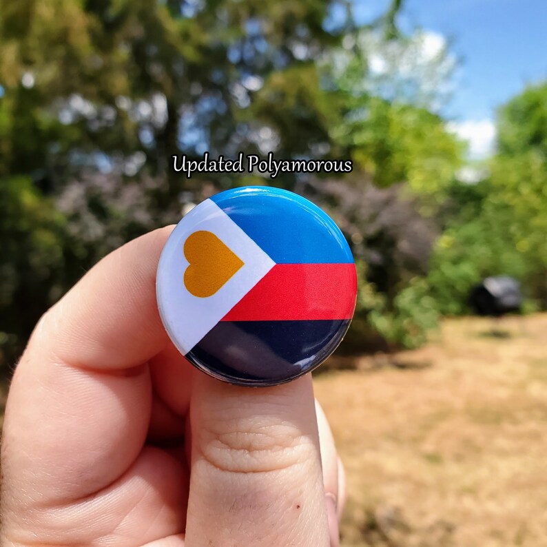 Polyamorous Pride Flags 1.25 Inch Accessories - Pins, Magnets ...