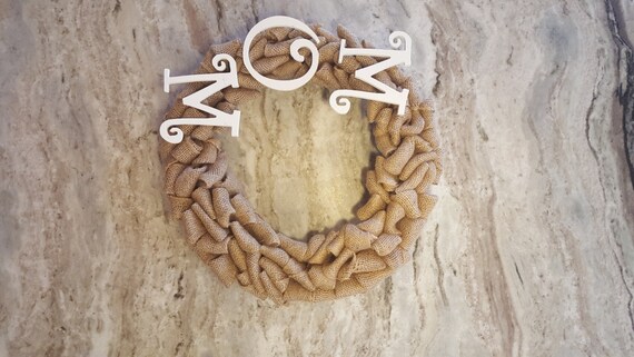Monogram Burlap Wreath Front Door Custom Name Monogram Burlap Wreath Front Door Custom Name Outdoor Summer Initial Hanger