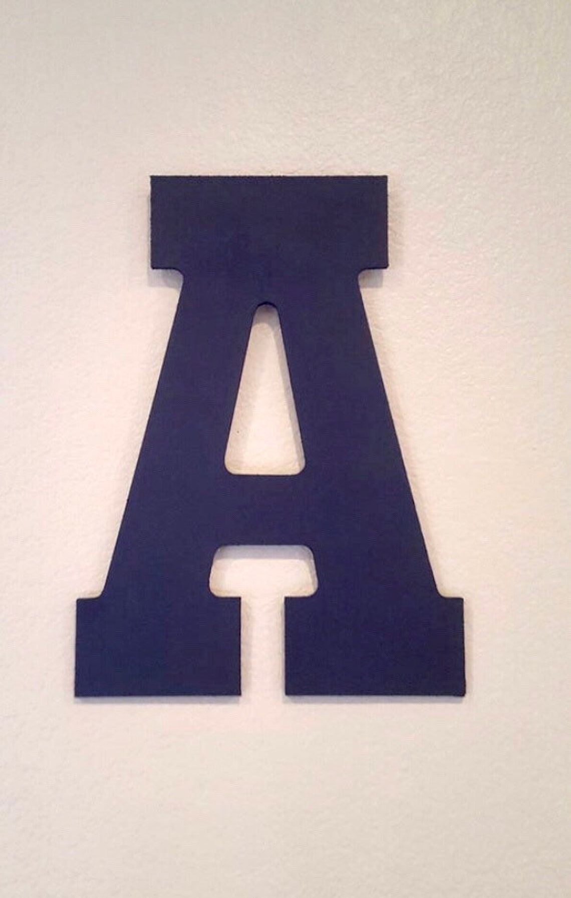 Navy Blue Wood Letter, Hand Painted Letter M, Door Hanger Boy, Boys ...