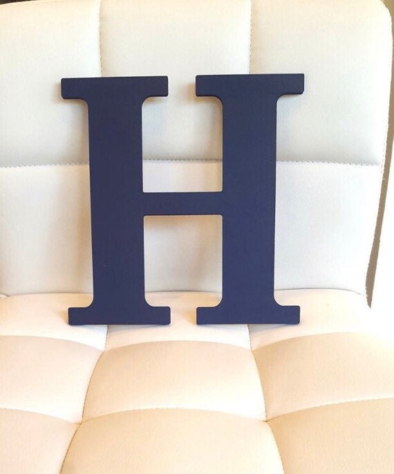 Navy Blue Letter Nursery Letter H Hand Painted Letter Door Hanger Boy Boys Room Letter Playroom Letter Kids Room Wall Letter By Aaliyahsletters Catch My Party