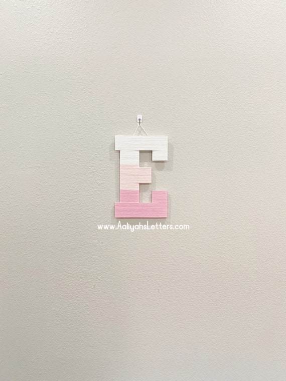 Nursery Letter E Pink Ombre Yarn Wrapped Letter Girls Room Decor Playroom Wall Decor Kids Wall Letter Girl Door Hanger Wall Art By Aaliyahsletters Catch My Party