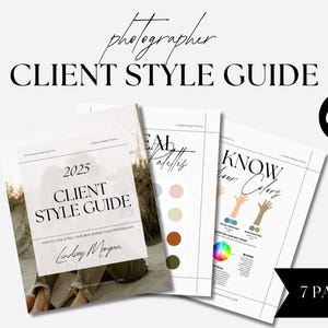 Photographer CLIENT STYLE GUIDE Template | Photographer Client Guides | Photographer Canva Template | Photographer Client Guide