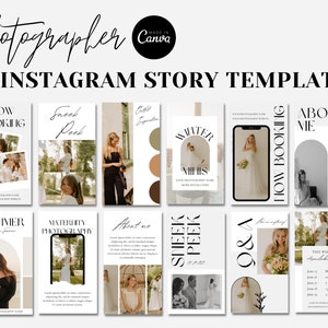 Photography Instagram Template | Photographer Instagram story template | Social Media CANVA Template | Family Photography Marketing