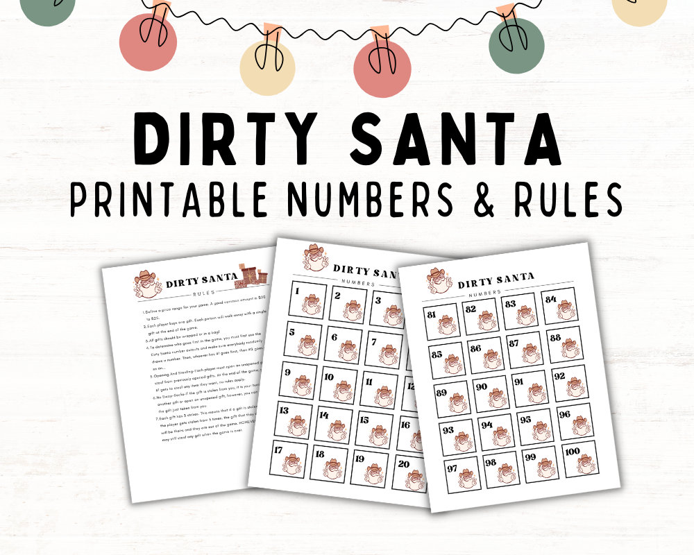 Dirty Santa Numbers, Dirty Santa Gift, Dirty Santa Rules, White Elephant Rules, White Elephant Gift Exchange, Christmas Swap Numbers - Etsy dirty-santa-numbers-dirty-santa-gift-dirty-santa-rules-white-elephant-rules-white-elephant-gift-exchange-christmas-swap-numbers-etsy
