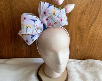 Fascinator, Spring, Tulips, Headband, Headpiece