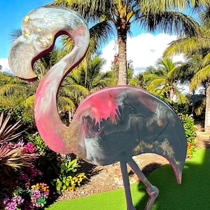Pink Flamingo, Flamingo Wall Art, Tropical Birds,Home Decor, Flamingo Plaque, Home Furnishing, JeweldesignsbyGina