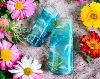 Ocean Colors, Beach Theme Vase, Artisitc Vase, Blue, Green Vase
