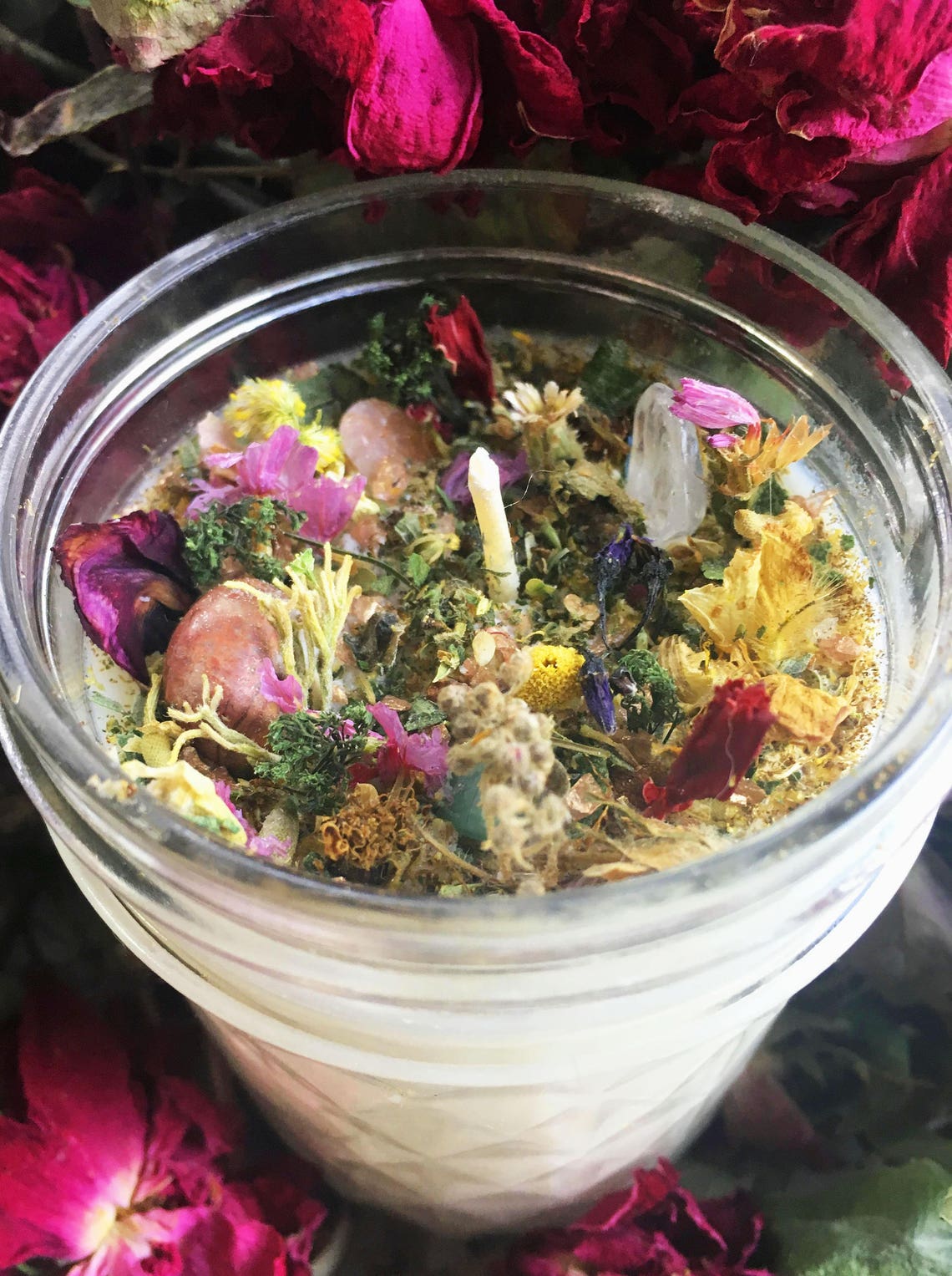 Crystal Candles All Natural Aromatherapy Candle with Organic | Etsy