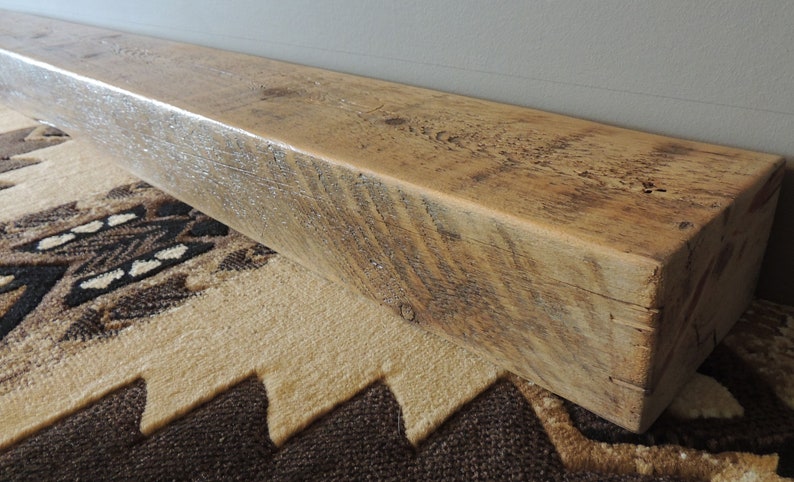 Mantel Shelf Floating Shelf 6x4 Solid Wood Beam Rustic Reclaimed Mantle SALE
